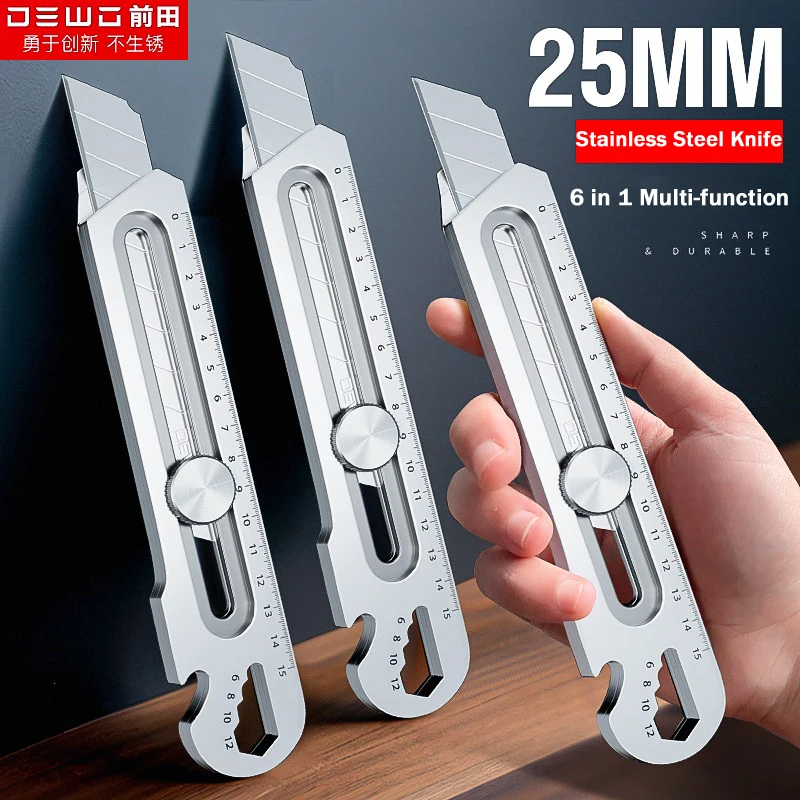 25MMHeatyDutyUtilityKnifeMultifunctionStainlessSteelestilete