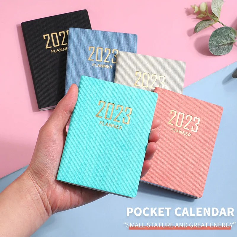 2023 Portable Mini Notebook 365 Days Pocket Notepad A7 Daily Weekly Agenda Planner Notebooks Stationery Office School Supplies