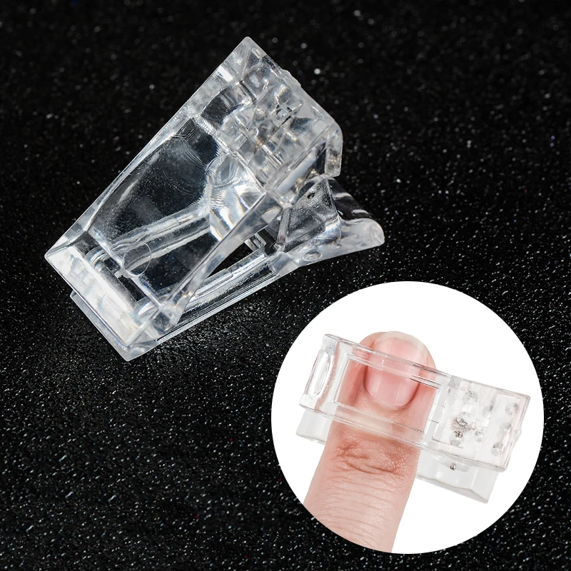 1/5Pcs Acrylic Nail Clip Transparent Gel Quick Building Nail Clips Fingernail Extension UV Clamps Manicuring Art Set