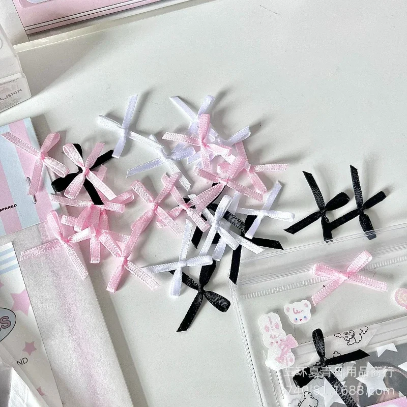 Korean Ins White Kraft Paper Card Storage Ziplock Bag Kpop Star 3-inch Sell Card DIY Packing Pocket Y2K Bow Wing Sealing Sticker 2