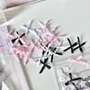 Korean Ins White Kraft Paper Card Storage Ziplock Bag Kpop Star 3-inch Sell Card DIY Packing Pocket Y2K Bow Wing Sealing Sticker 2