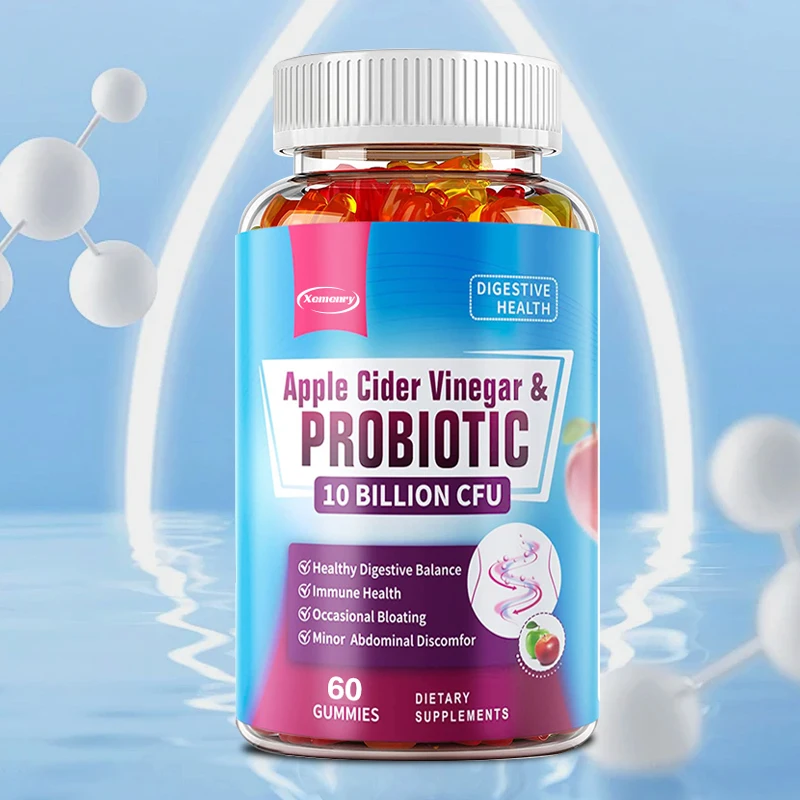 Probiotic Gummies - Contains Apple Cider Vinegar, Which Aids Digestion, Boosts Immunity, and Relieves Constipation and Bloating