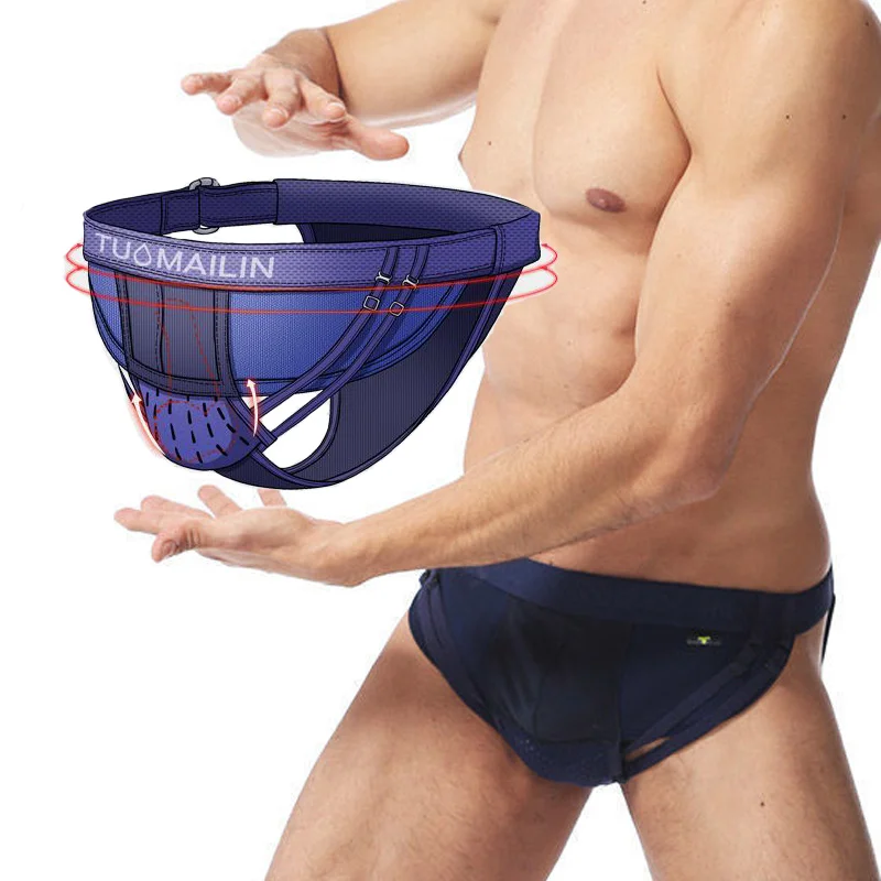 3rd Man Enhacing Underwear Varicocele Therapy Lingeri U-Convex Boxers Adjust Health Care Penis Holder Crotch Design Pouch Briefs