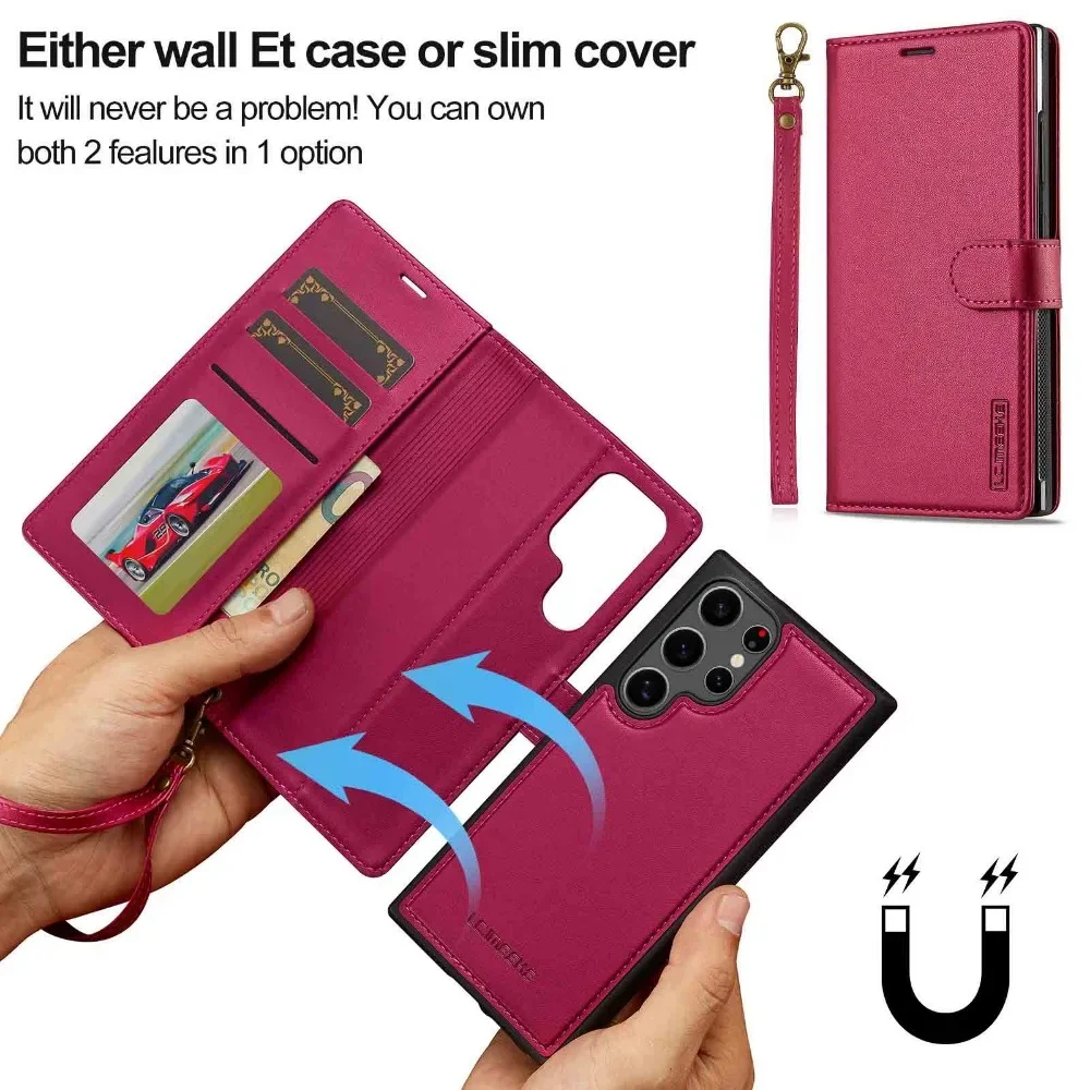 Detachable Wallet Phone Case with Card Holder Cover