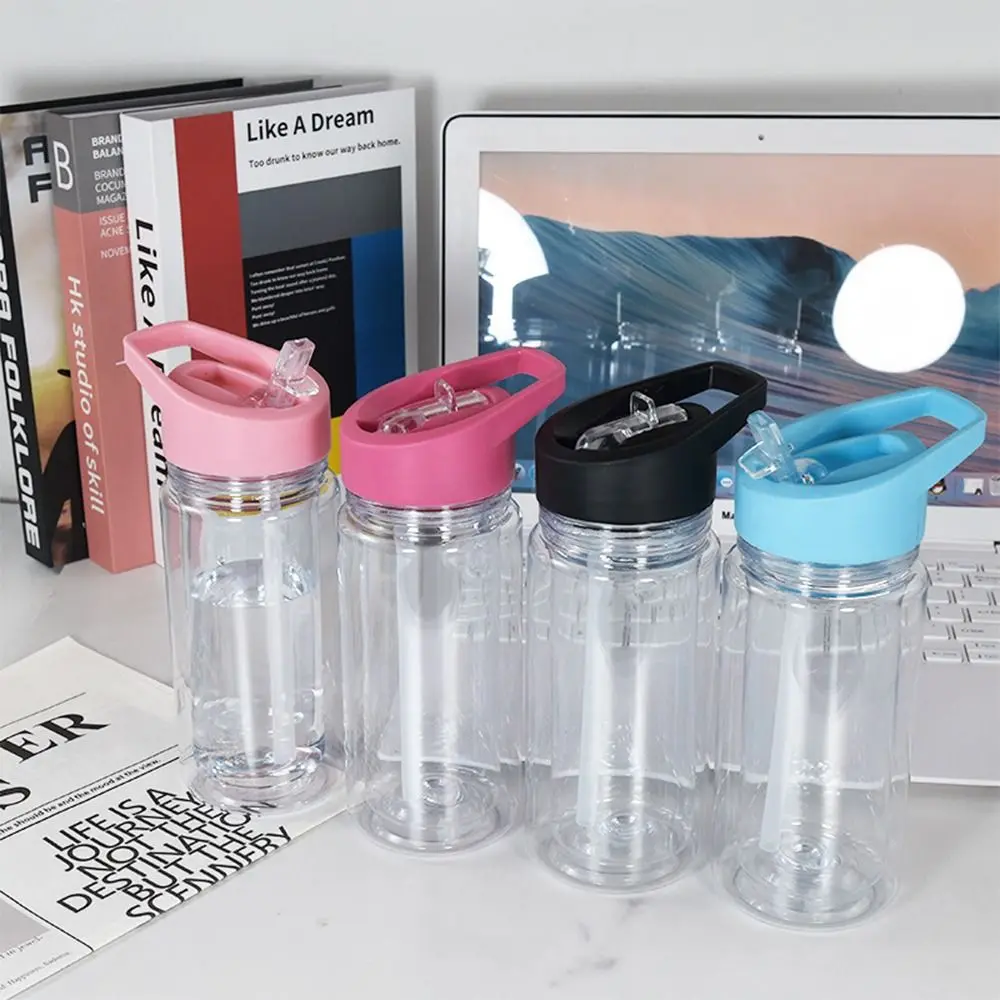 NEW 300ml Capacity Snow Globe Tumbler Break-Resistant Reusable Mason Jar Cups Pre-Drilled Double Layers Plastic Tumbler Children