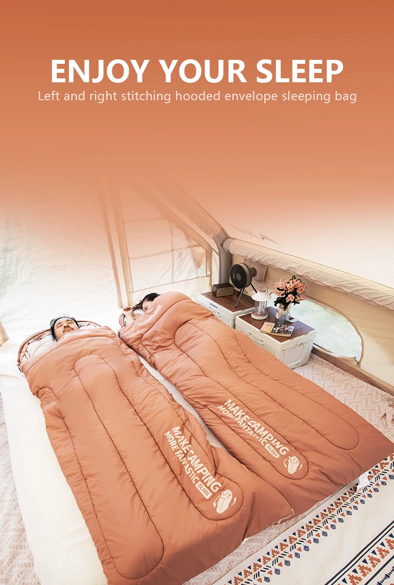 Description Picture 3 of itemBSWOLF Sleeping Bag Thickened Adult Single Portable Outdoor Camping Winter Cold and Warm Can Be Spliced Double Quilt