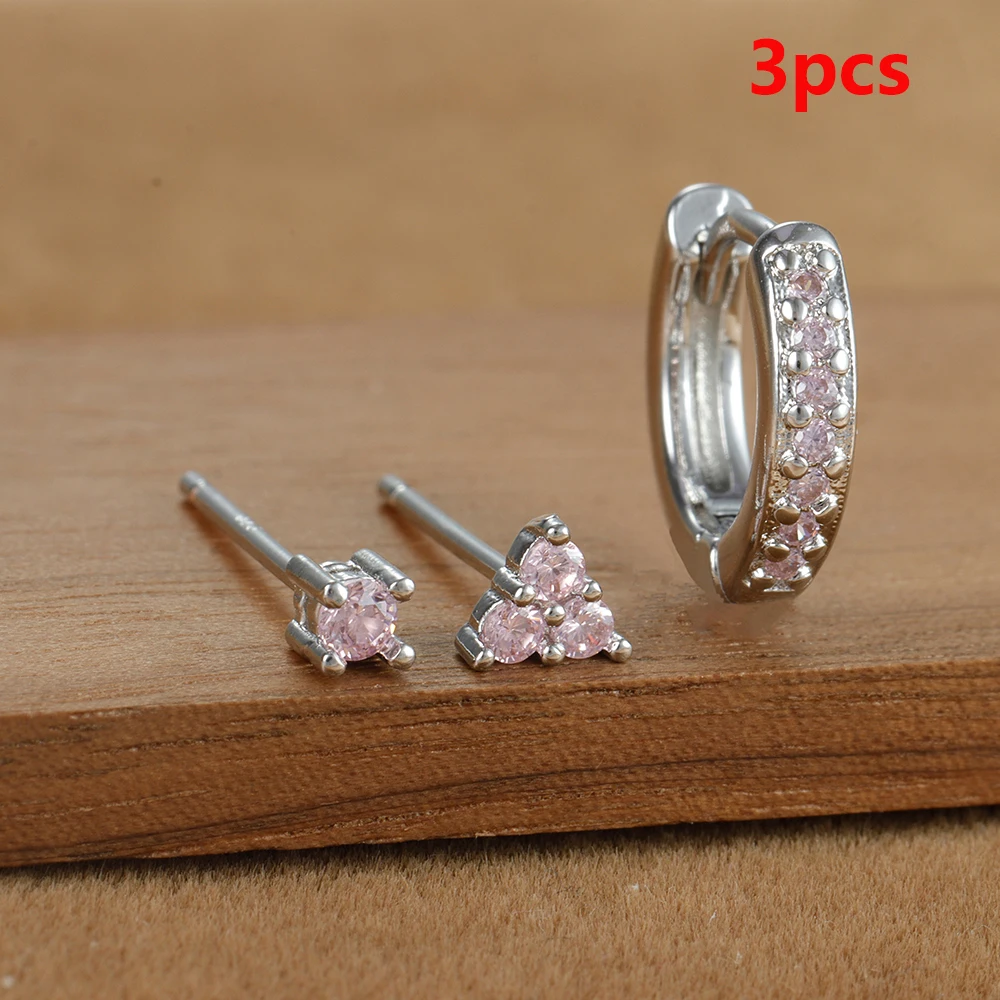 Elegant Rose Red Zircon Earrings
