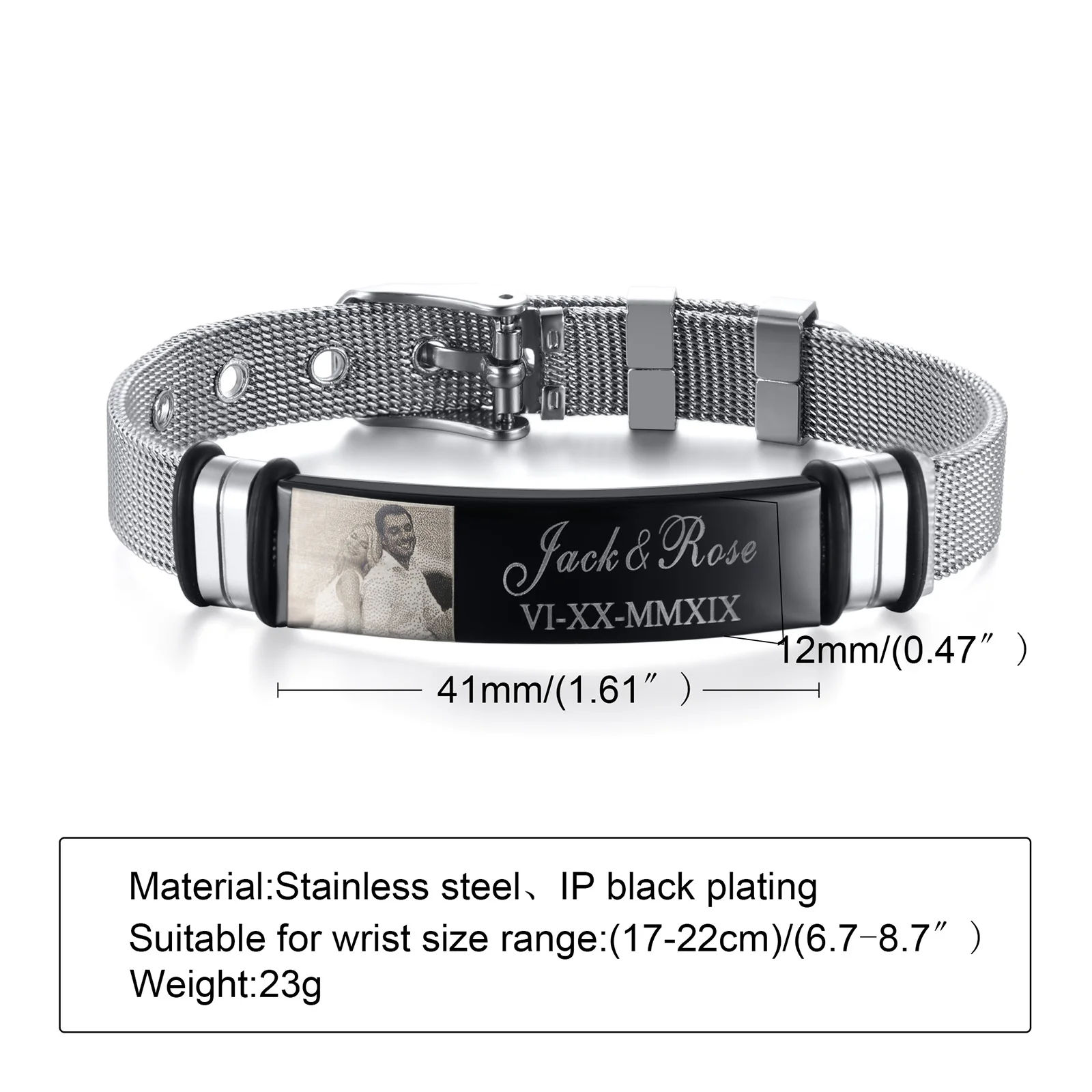 Stainless Steel Bracelet Fashion Bracelet Fashion Jewelry Photo Bracelet