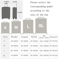 Thicken Luggage Cover Elasticity Trolley dust cover Suitcase Protection Cover For 18-32 inch Suitcase Case Travel accessories 2