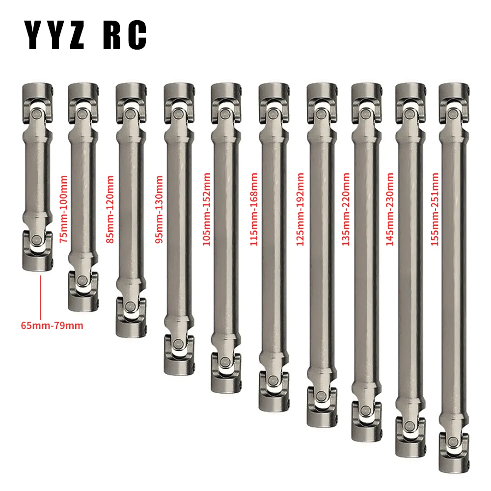 Drive Shaft Universal Joint Driveshaft Metal For Axial Scx10 Upgrade Parts Remote Control Rc Crawler Accessories 1/10 Scale Toys 6