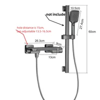 น้ําตกอ่างอาบน้ําก๊อกน้ําชุดฝักบัวห้องน้ําติดผนังทองเหลืองร้อนและเย็นวาล์วอาบน้ําหัวฝักบัว 6