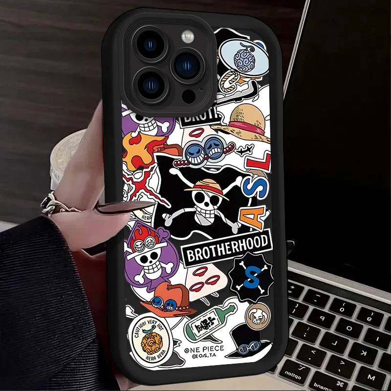 thumbnail image 1 of Funda de teléfono con etiqueta de Anime para iPhone, funda de silicona para iPhone mate 15, 14, 13, 12, 11 Pro Max, X, XS, XR, 7, 8 Plus, SE 2020, 1 of 5