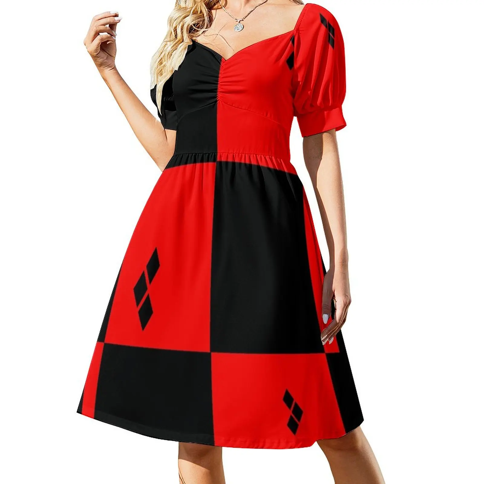 thumbnail image 1 of Vestido de manga corta Dr Q vestidos estilo coreano verano traje de mujer ropa de mujer novedades de verano mono de verano de mujer, 1 of 8