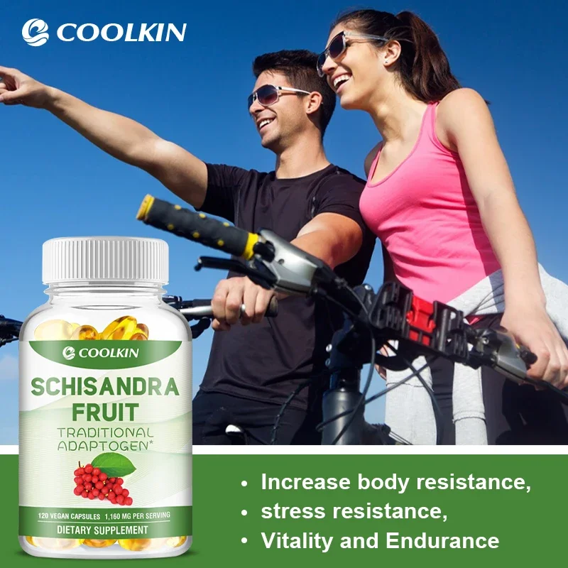 Organic Schisandra Capsules-Enhance Immunity Detox Relieve Stress digestive capsules