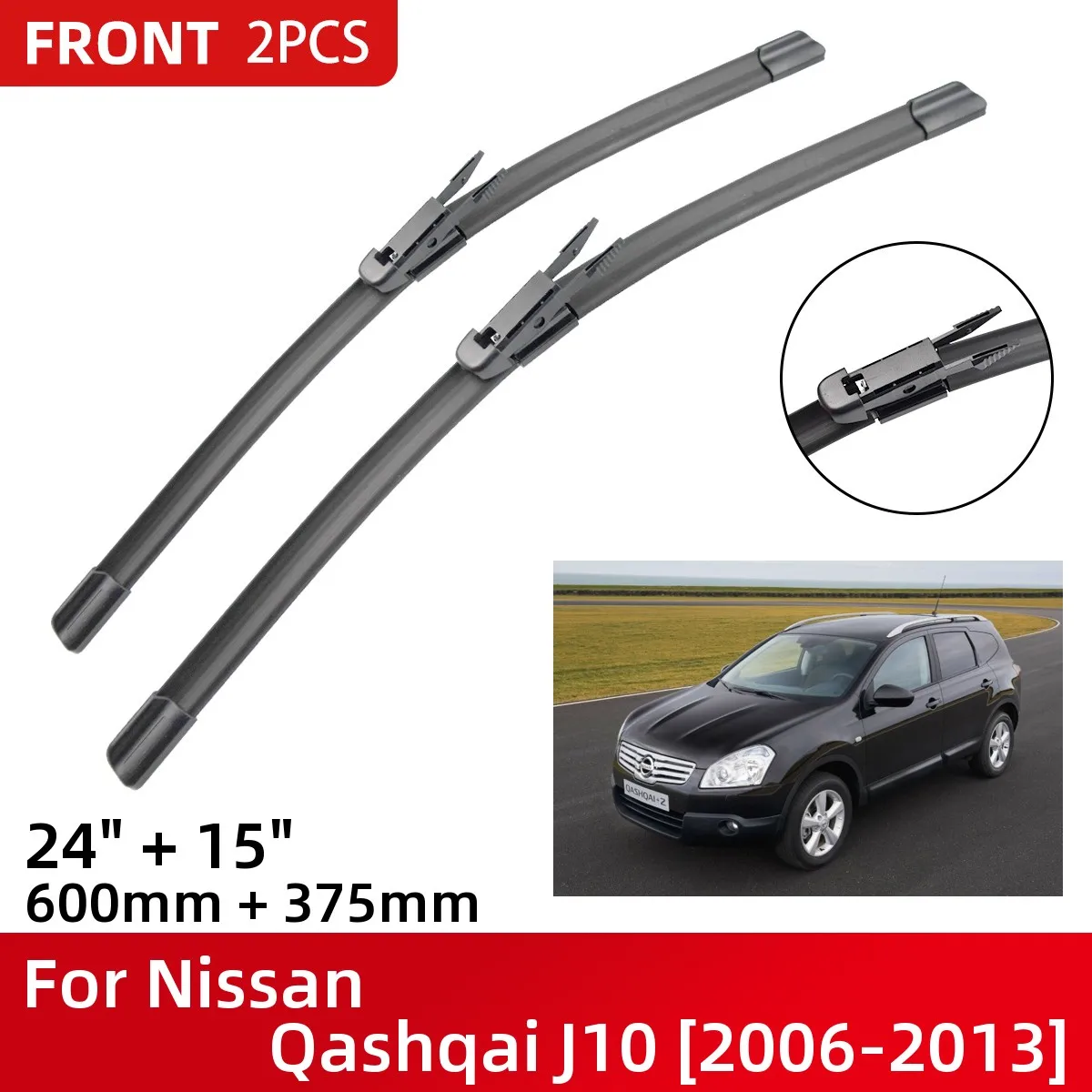 FrontWiperBladesForNissanQashqaiJ1020062013Windshield