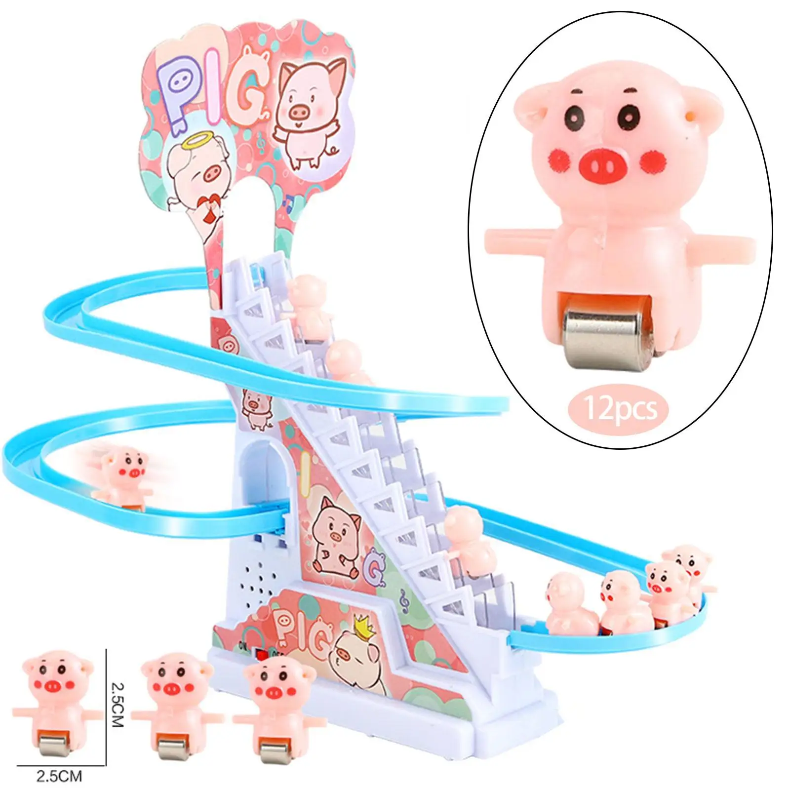 Climb Stairs Toy Accs Roller Coaster Toy Accessories for Toddlers Boys Girls 4