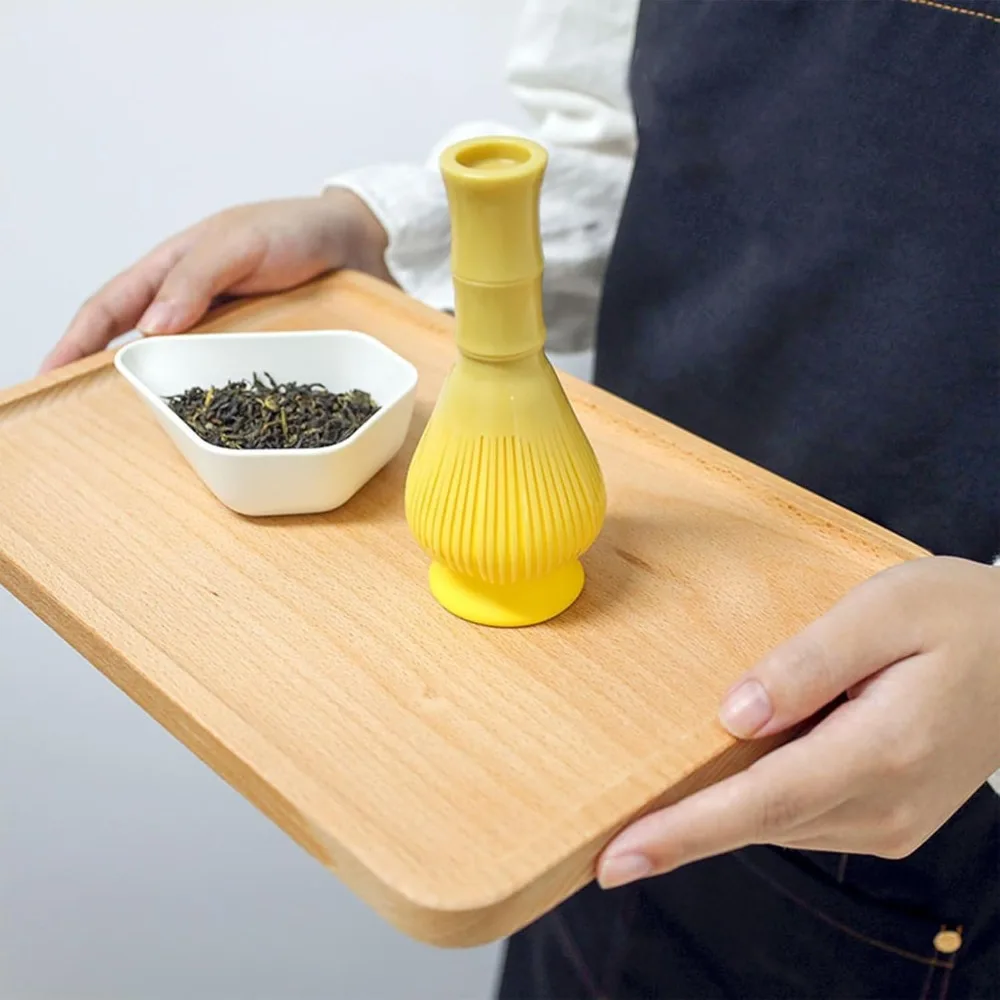 New ABS Matcha Whisk Food Grade Reusable Green Tea Powder Whisk With Whisk Holder Tea Brush