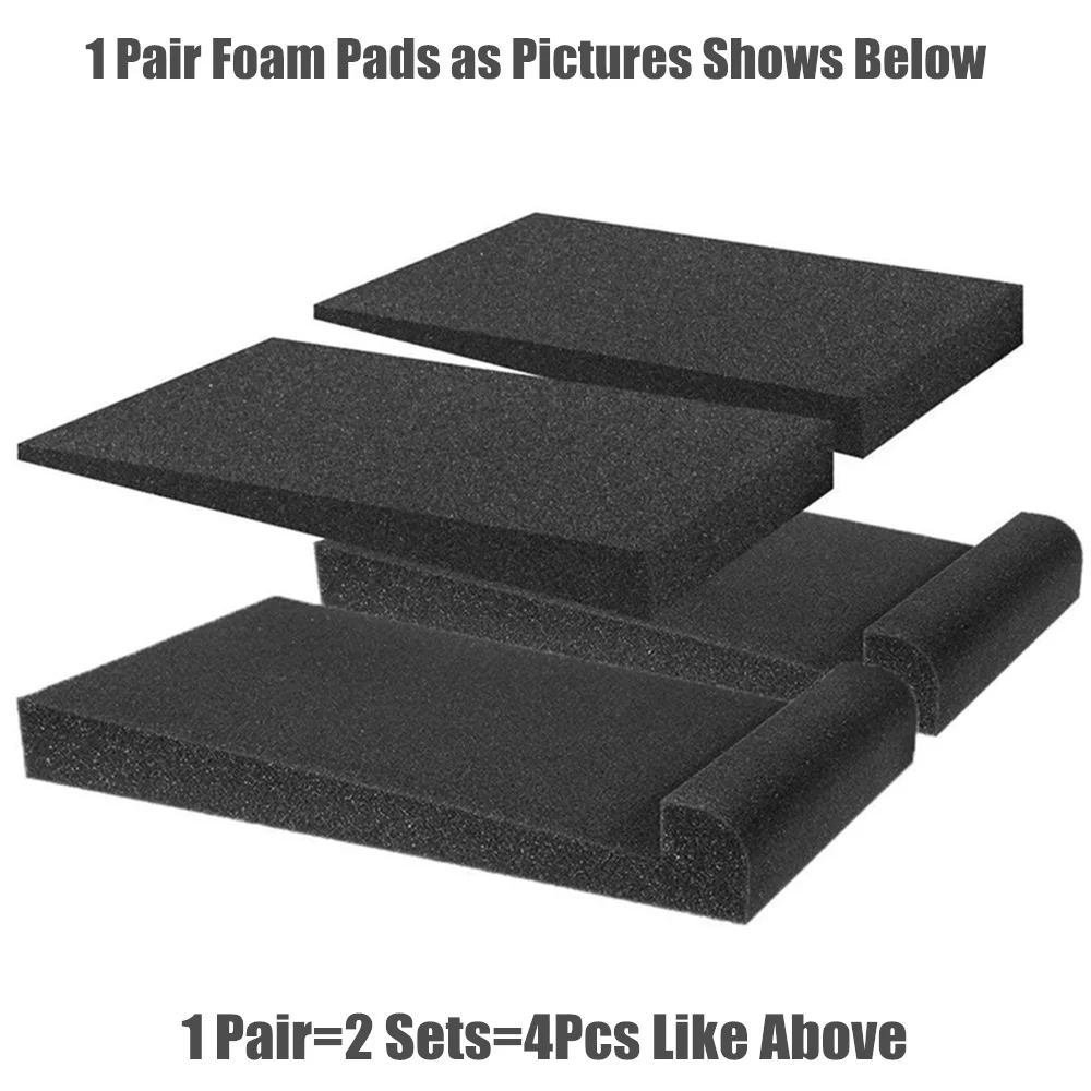 1 Pair 30x20x4.5cm Acoustic Studio Monitor Isolation Speaker Foam Pads for 5 Inch Speakers for Studio Monitor Loudspeakers