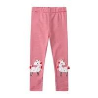 Jumping Meters 2-7T New Girls Leggings Pants  Unicorns Embroidery Striped Children's Clothing Skinny Baby Pencil Pants Baby 1