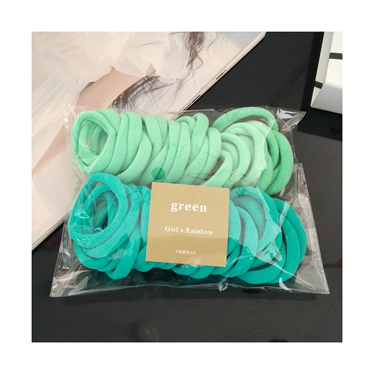 50 teile/satz Mädchen bunte Nylon kleine elastische Haar bänder Kinder Pferdes chwanz Halter Scrunchie Stirnband Frauen Kinder Haarschmuck – Detail 14