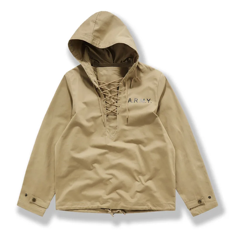 

Мужской Свободный свитшот Mcikkny в стиле милитари с принтом на весну и осень