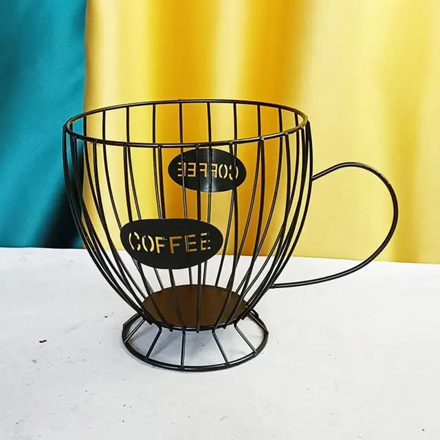 Kávé Hüvelyek Szervező Tároló Kosarak Üreges Vas K -Kupa Tartó Kapszula Sundries Doboz