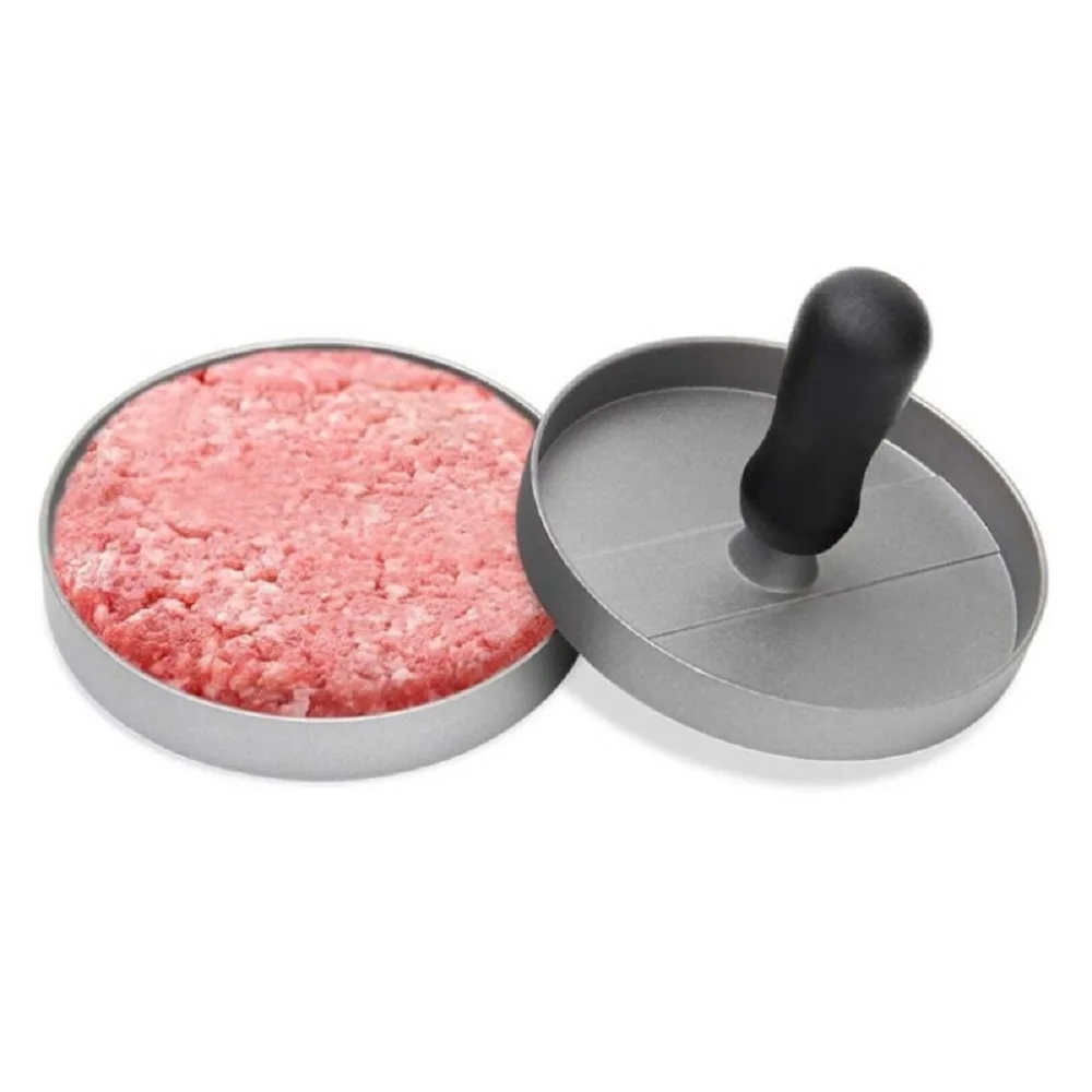 Burger Press Non-Stick Hamburger Patty Maker with Wax Paper Aluminum Burger Maker for Kitchen BBQ Grill