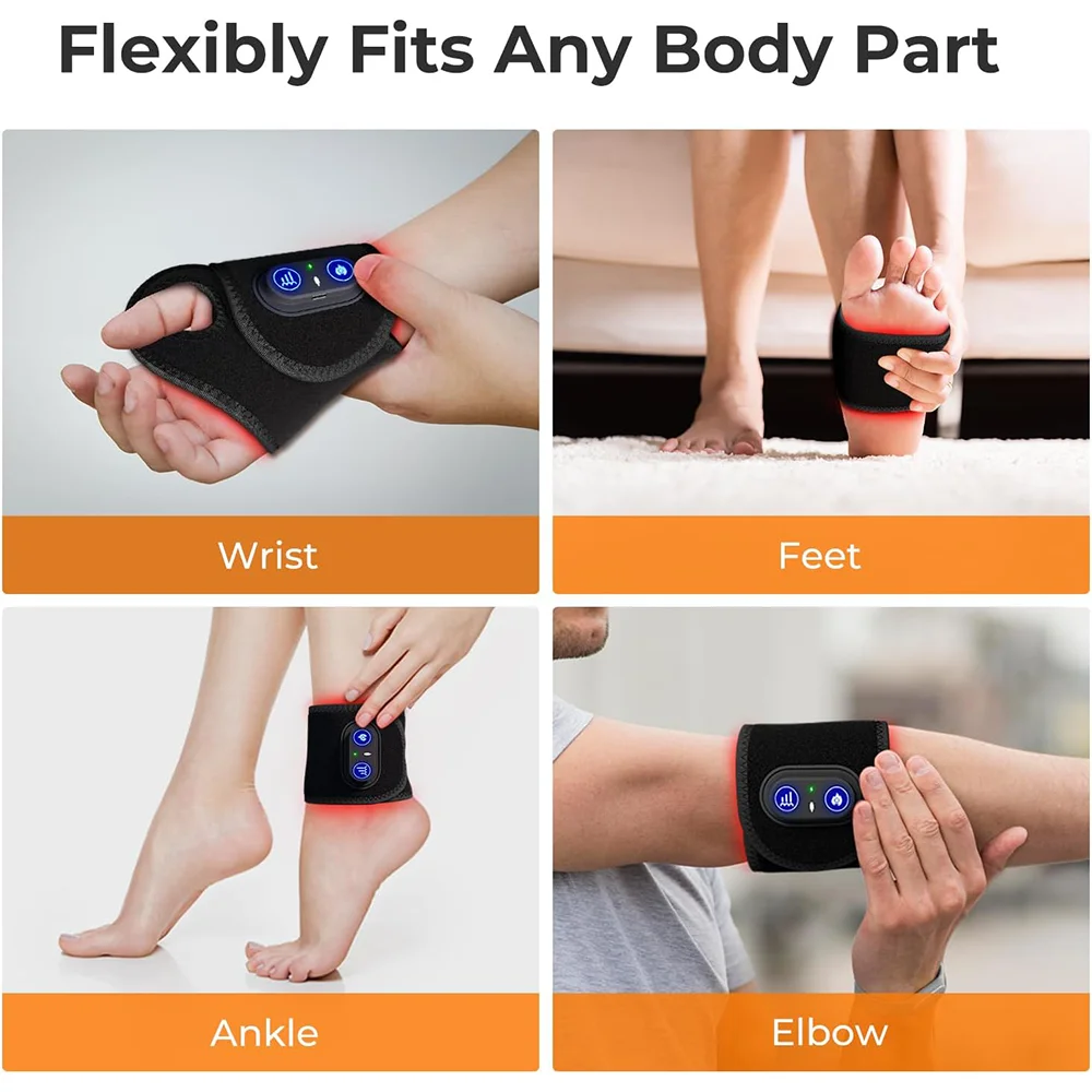 NEW Rechargeable Red Light Therapy Wrist Wrap 48PCS LED Red and Infrared Light for Hand, Wrist, Finger, and Joint Discomfort