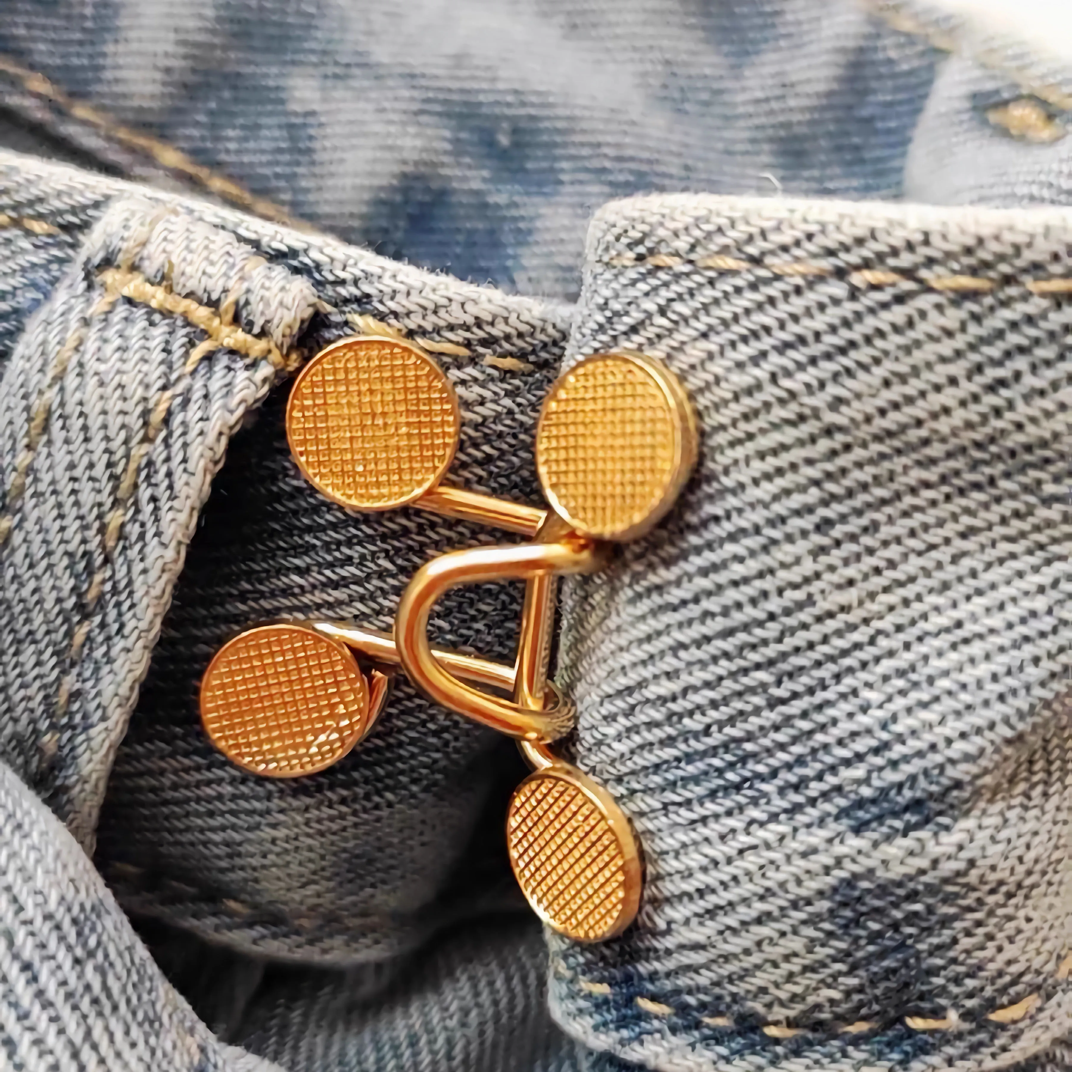 1/4Set Nail-free Metal Jeans Button Snaps Detachable Pants Clips Buttons Pins DIY Waist Tightener Clothing Buckles Sewing Tools 6