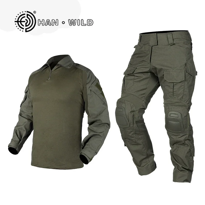 Men's Combat Suit G3 Suit Forces Suit Combat Shirt Pants Tactics Airsoft with Pads 2024 Tactical Uniform