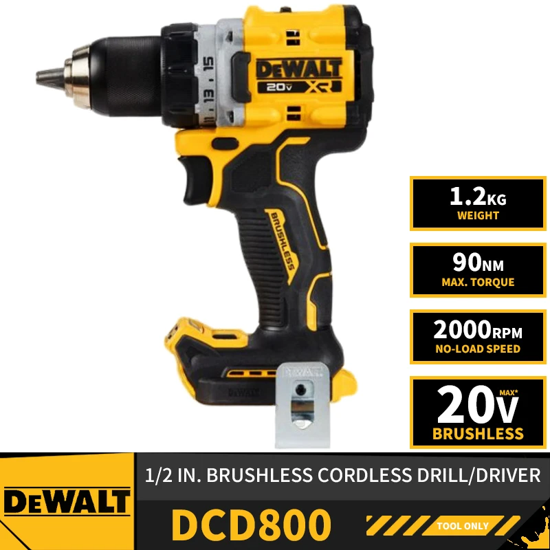 Dewalt DCD800 1/2in Accuschroefboormachine 20V Elektrische Schroevendraaier Power Tools 2000Rpm | - AliExpress