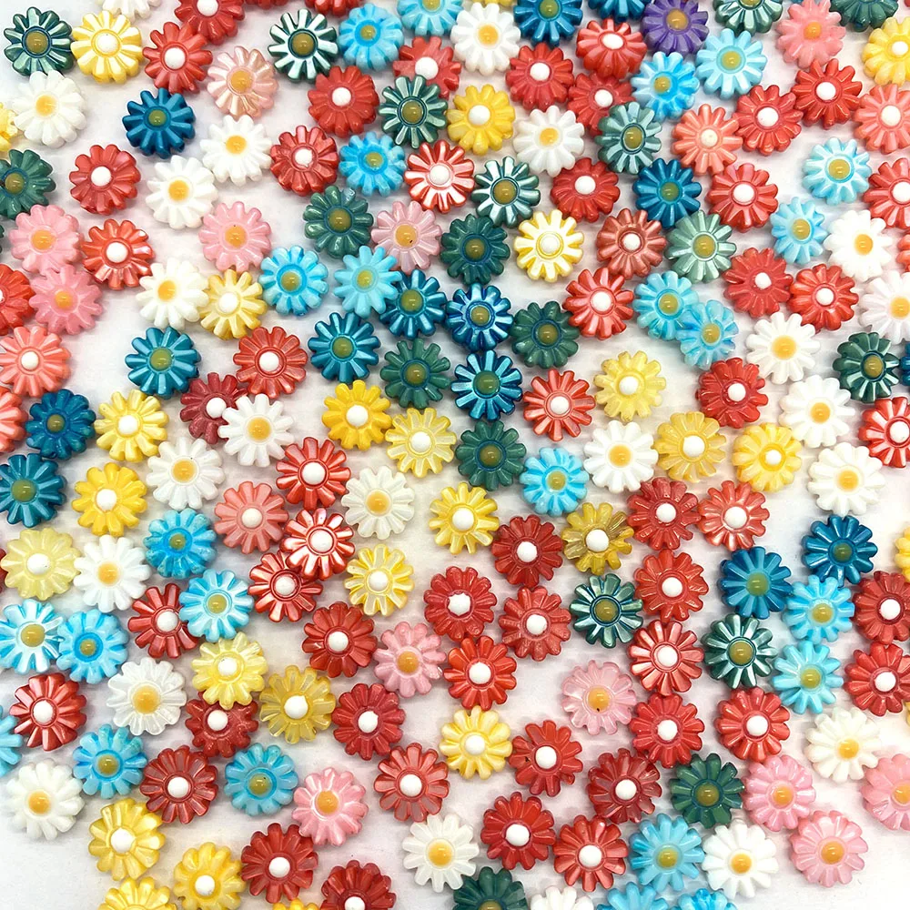 Daisy Shell Beads Natural Freshwater Shell Dyed Bead Charms for DIY Jewelry Making Bracelet Necklace Earrings Beads Accessories