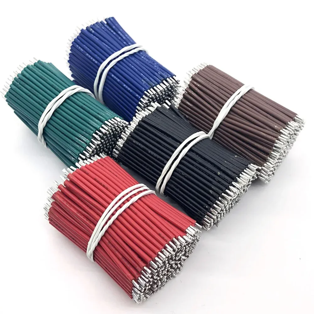 Fio Eletrônico Estanhado de Silicone Macio Fio de Soldadura do Pvc 30 mm 40 mm 50 mm 60 mm 100 mm 300 mm 3239 22awg 24awg 26awg 1000 Pcs