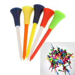 Rubber Cushion Top Golf Tees with Plastic Ball Holder - 10-40 Pieces, Assorted Colors (20 Pieces)