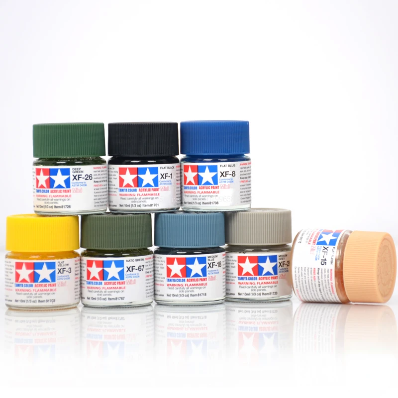 Acrylic Paint 10ml Extinction Water-based Acrylic Paint DIY Hand-made Model Children's Toy Painting Coloring Complementary Spray Material