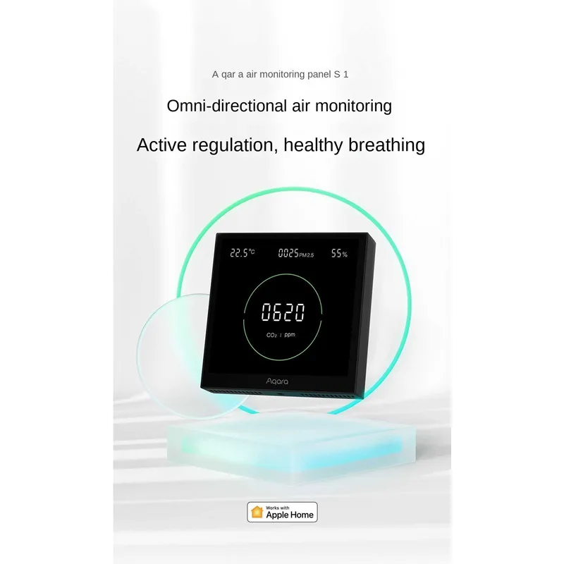 NEW Air Quality Monitor Panel S1 Omni Directional Air CO2 PM2.5 Temperature Hum