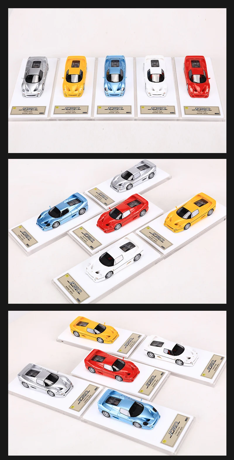 DMH 1:64 F50 Hardtop Sports Car Simulation Resin Car ModelLimited Edition 299 