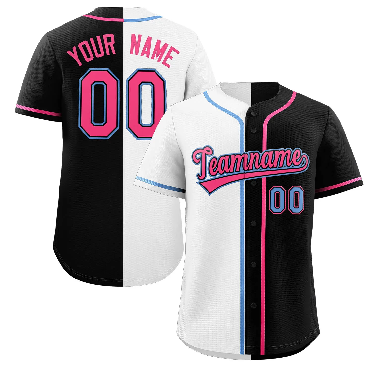 

Custom Baseball Jersey Full Sublimated Team Name&Numbers Breathable Button-down V-neck Shirts Adults/Kids Softball Uniforms