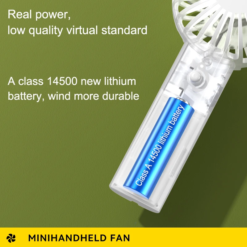 Mini Handheld Fan Battery Operated Small Personal Portable Speed Adjustable USB Rechargeable Fan Powerful Eyelash Fan 5