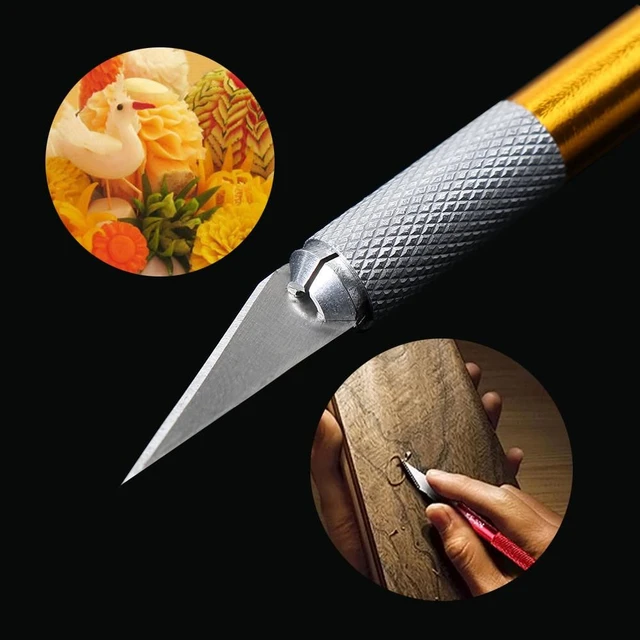 Craft Knife Hobby Knife Fondant Cutter Cake Decorating Tool Fondant Scalpel  9 Blades Carving Tool Scalpel Knife 