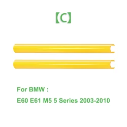 Dual Set Front Grille Trim Strips Cover Frame Stickers (C Yellow)