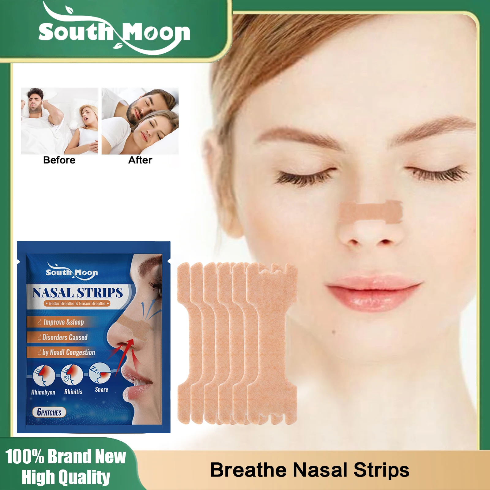 BreatheNasalStripsRightWayAntiSnoringNosePatchEasierBetter