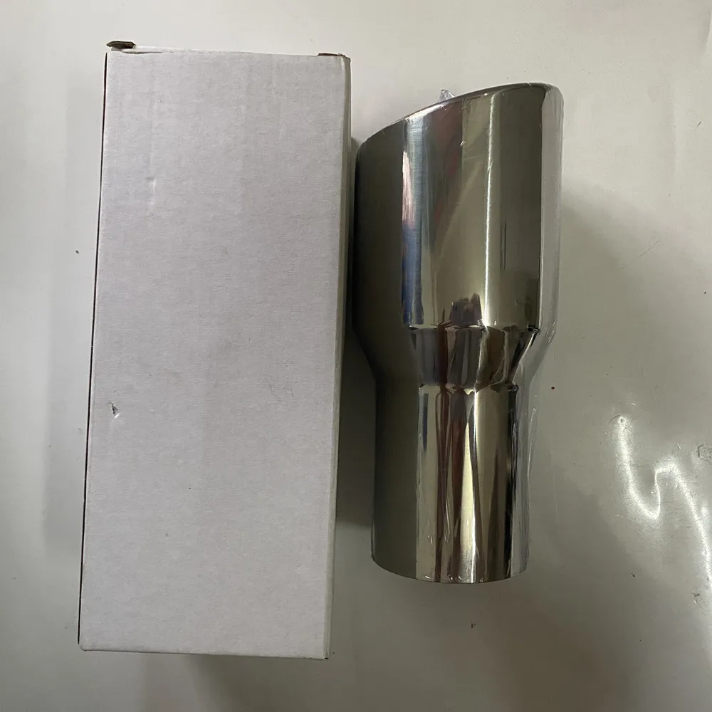 Welding exhaust tips 2.5" Inlet 3.5" Outlet Exhaust Tail Pipe Tips Weld On Single Slant Cut Exhaust Tip 63mm