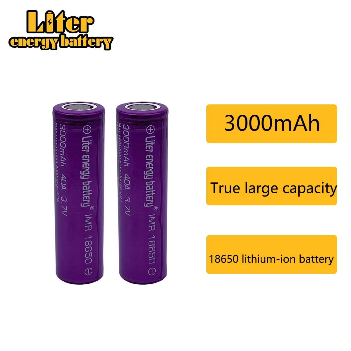 Batteria Di Energia Da 2 Pezzi Batteria Per Sigaretta Elettronica 18650 3000Mah 40A Batteria Li-Mn Per Vtwo Rx2/3 Rx200S