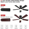 Ceiling Fans with Lights-  Low Profile Indoor Ceiling Fan with Light and Remote/APP Control, Flush Mount 5