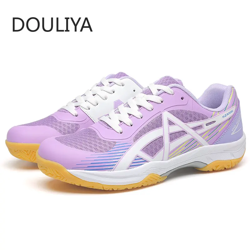 DOULIYA Badminton Shoes Men Breathable Volleyball Sneakers Tennis Shoes Women Sneakers Anti-Slippery Sports Footwear
