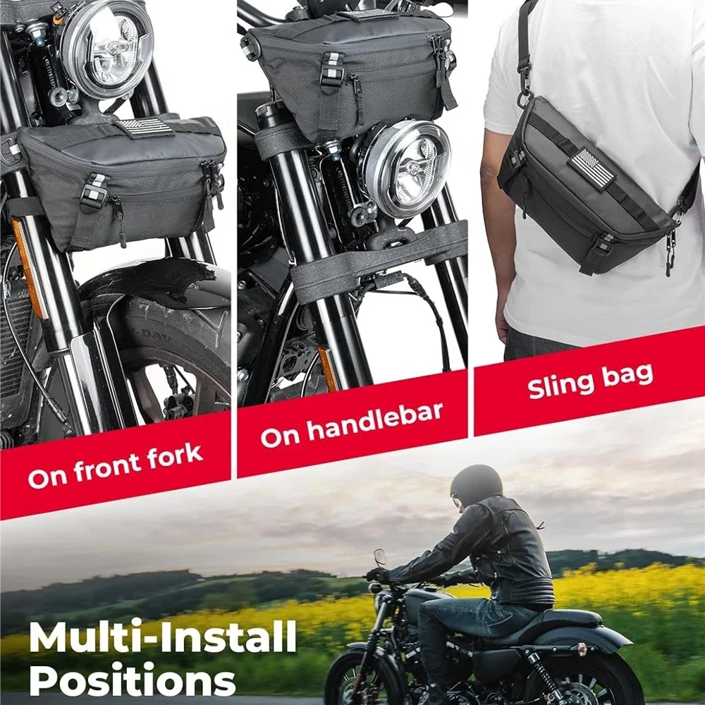 범용 오토바이 핸들 바 가방, 프론트 포크 보관 가방, BMW R1250GS R1300GS R 1200 GS 오토바이 액세서리 가방