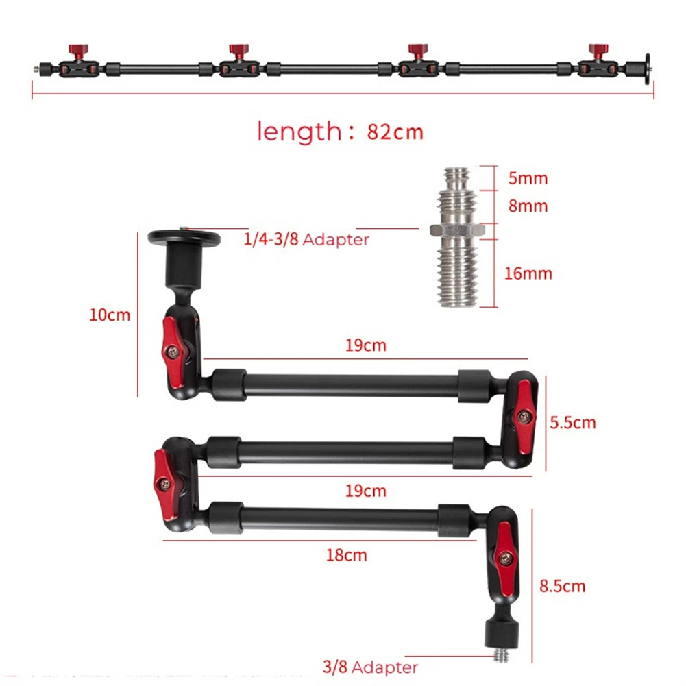 

Adjustable Microphone Suspension Boom Broadcasting Bracket Boom Arm Magical Friction Arm Bracket For Smartphone Camcorder Mic