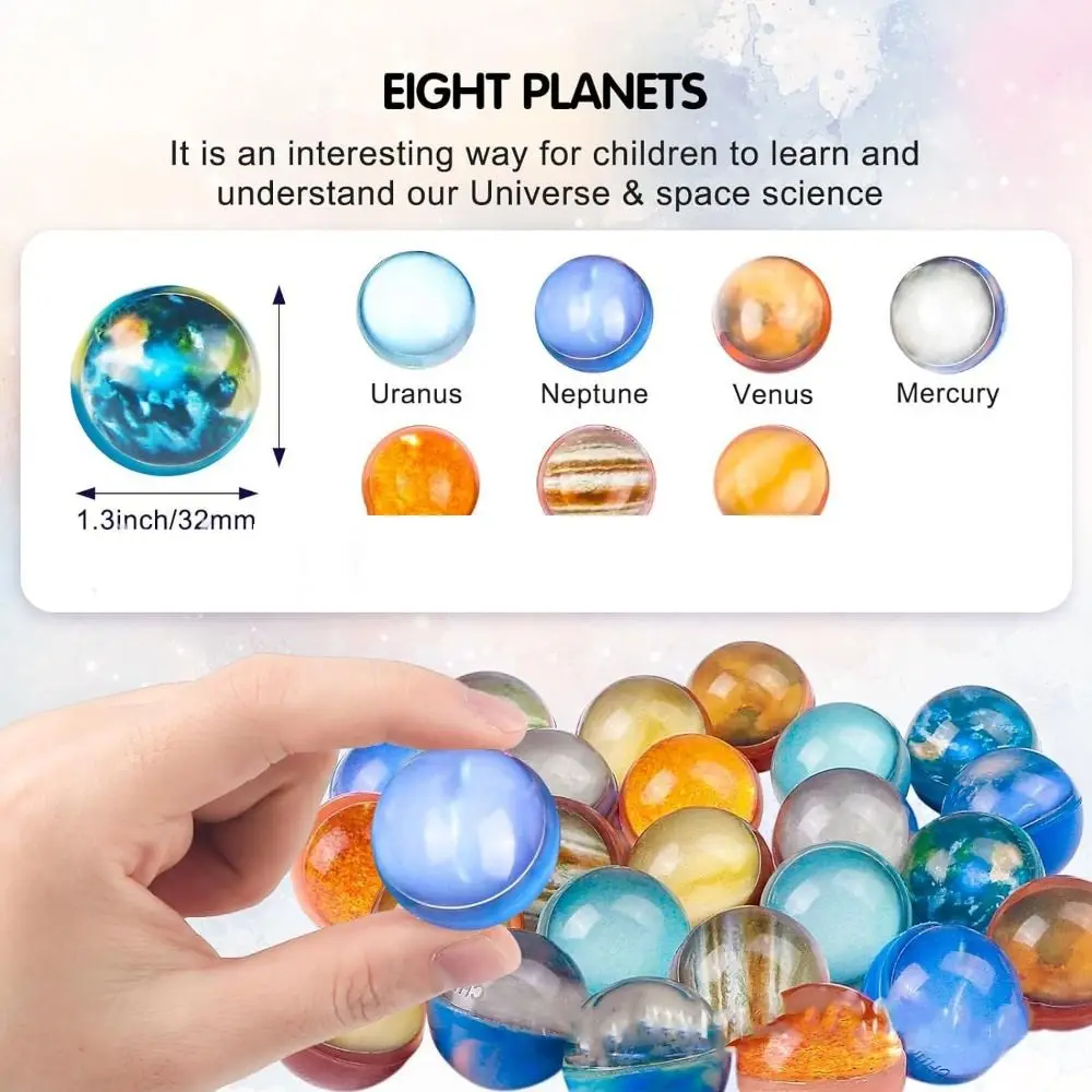 10pcs Galaxy Solar System Planet Balls Foam Starry Sky Space Planets Ball Bouncy Ball Space Ball Galaxy Foam Ball Theme Party