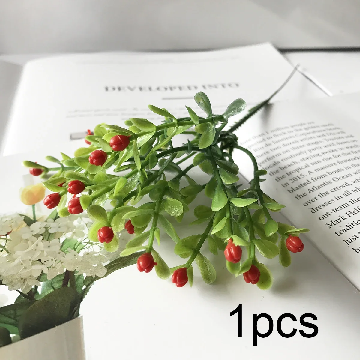 1 זר כחול פרחים מלאכותיים אדמונית תה עלה סתיו משי פרחים מזויפים עבור DIY סלון בית גן חתונת קישוט